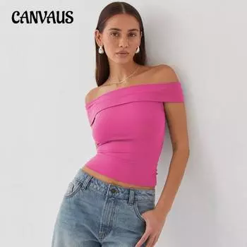 Женская летняя новая сексуальная футболка-бюстье на одно плечо Hot Girl Pure Desire Wind Tops S белый