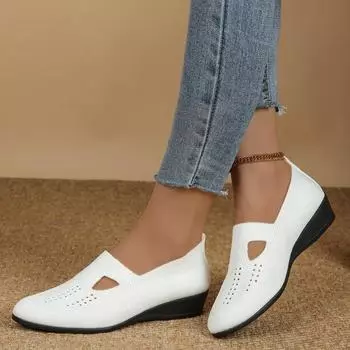 Женская летняя обувь 2024 года с простым круглым носком, противоскользящая, плоская, с низким верхом, повседневная, удобная, дышащая, женская обувь для отдыха на природе 36 чёрный