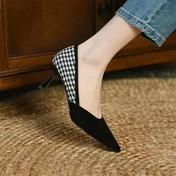Женская летняя обувь на каблуке, туфли на высоком каблуке для женщин 2024 года, вечерние черные туфли на каблуке с острым носком, на высоком каблуке, оригинальная модель Mark Y2k A 39 34