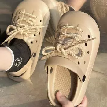 Женская летняя одежда EVA нескользящие толстые подошвы Increase Новые тапочки женские 36-37 чёрный