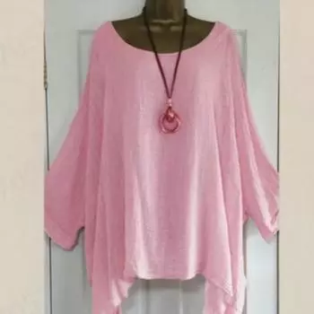 Женская летняя однотонная рубашка с нестандартными рукавами и подолом, повседневный топ 5XL белый