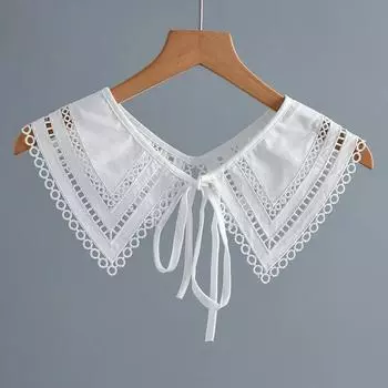 Женская летняя однотонная рубашка со съемным воротником для женщин, шейный платок, поддельный воротник, маленькая шаль, осенний свитер, накидки на плечи