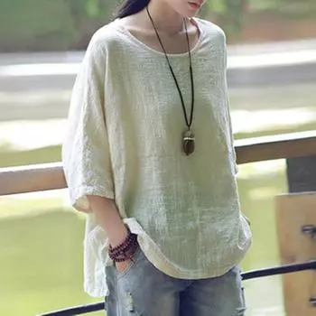 Женская летняя повседневная футболка больших размеров, однотонная, удобный топ с рукавами «летучая мышь» 5XL белый