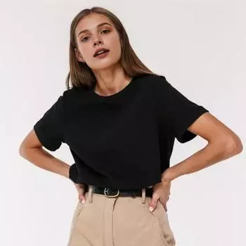 Женская летняя повседневная футболка с круглым вырезом и коротким рукавом, свободная футболка, однотонный дышащий пуловер, топы, уличная одежда 4XL белый