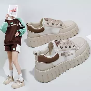 Женская летняя повседневная обувь, противоскользящие модные кроссовки на массивной платформе со шнуровкой, дышащая сетка, прогулочная обувь из искусственной кожи, спортивные кроссовки для бега, женские 35