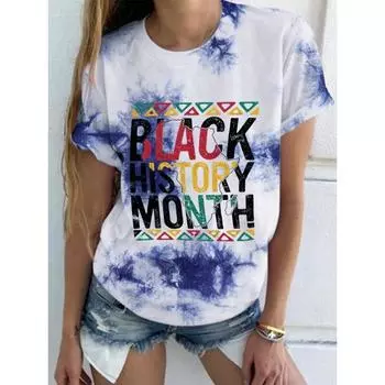 Женская летняя повседневная свободная футболка с принтом в стиле тай-дай S