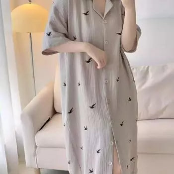Женская летняя простая домашняя одежда с принтом, свободные удобные платья 2XL