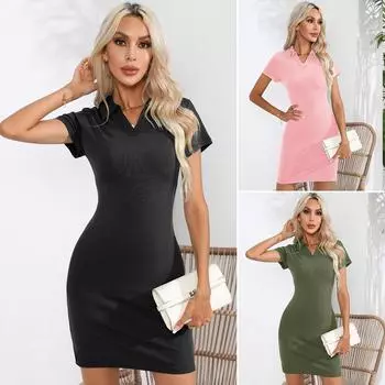 Женская летняя сексуальная короткая юбка, классическое элегантное женское платье, женская одежда для гольфа L армия зеленый