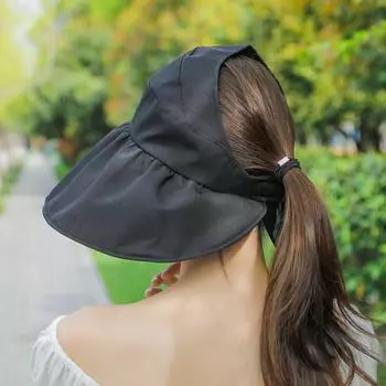 Женская летняя шляпа от солнца с большими полями, защита от ультрафиолета, дизайнерская дорожная шляпа с полым верхом, складная уличная шляпа с защитой от УФ-лучей хаки