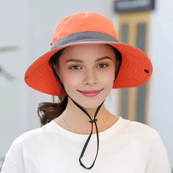 Женская летняя шляпа от солнца с полой сеткой и ветрозащитным ремешком с широкими полями, защита от ультрафиолета и солнца, складная портативная кепка для путешествий, садоводства, рыбалки, рыбака на открытом воздухе синий