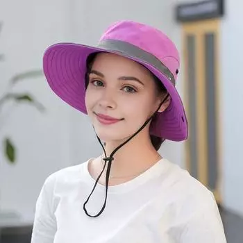 Женская летняя шляпа от солнца с полой сеткой и ветрозащитным ремешком с широкими полями, защита от ультрафиолета и солнца, складная портативная кепка для путешествий, садоводства, рыбалки, рыбака на открытом воздухе синий