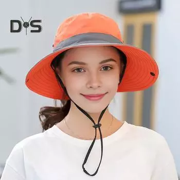 Женская летняя шляпа от солнца с полой сеткой и ветрозащитным ремешком с широкими полями, защита от ультрафиолета и солнца, складная портативная кепка для путешествий, садоводства, рыбалки, рыбака на открытом воздухе синий