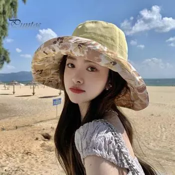 Женская летняя шляпа с ветрозащитным ремешком и большими полями, складная, с защитой от ультрафиолета, рыболовная кепка для отдыха на природе темно-синий