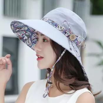 Женская летняя складная солнцезащитная шляпа для отдыха на природе, красивая и элегантная повседневная пляжная шляпа темно-синий