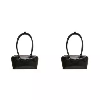 Женская летняя сумка на плечо из твердой искусственной кожи, модная большая сумка (черный)