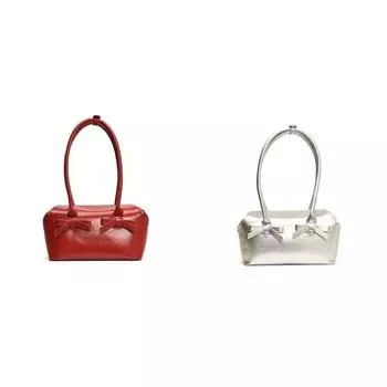 Женская летняя сумка на плечо из твердой искусственной кожи, модная большая сумка (красный)