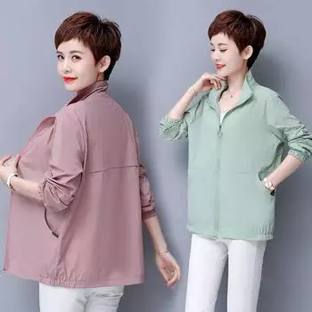 Женская летняя тонкая дышащая рубашка от солнца однотонная куртка с короткими лацканами 5XL