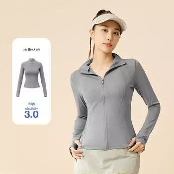 Женская летняя тонкая солнцезащитная куртка Juyitang: Воздухопроницаемый, устойчивый к ультрафиолетовому излучению, облегающий, воротник-стойка. XL чёрный