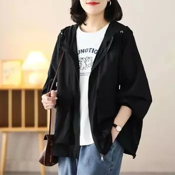 Женская летняя тонкая солнцезащитная куртка с длинными рукавами и дышащей тканью 4XL белый