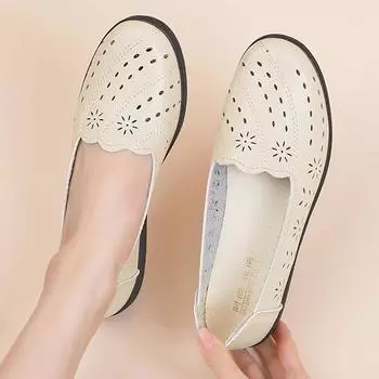 Женская летняя удобная противоскользящая повседневная обувь с мягкой подошвой и плоской подошвой 41 чёрный