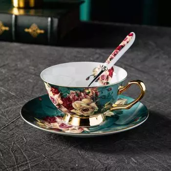 Женская личная изысканная ароматизированная чашка для чая/кофе из костяного фарфора, чайный сервиз высокого класса, ощущение высокого класса, легкая роскошь, высокая ценность default item