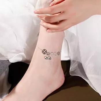 Женская лодыжка из титановой стали с полой монетой-колокольчиком