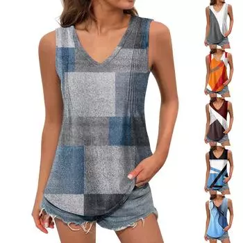 Женская майка для девочек, однотонный повседневный топ, топы на бретелях для женщин, свободные топы без рукавов, струящиеся L темно-синий