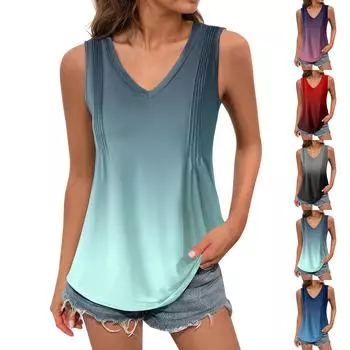 Женская майка для девочек, однотонный повседневный топ, топы на бретелях для женщин, свободные топы без рукавов, струящиеся L чёрный