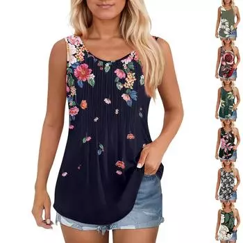 Женская майка для девочек, однотонный повседневный топ, топы на бретелях для женщин, свободные топы без рукавов, струящиеся L армия зеленый