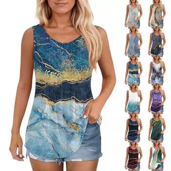 Женская майка для девочек, однотонный повседневный топ, топы на бретелях для женщин, свободные топы без рукавов, струящиеся L армия зеленый