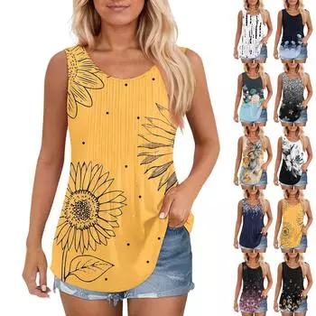 Женская майка для девочек, однотонный повседневный топ, топы на бретелях для женщин, свободные топы без рукавов, струящиеся S чёрный