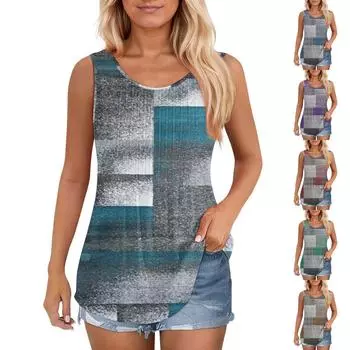 Женская майка для девочек, однотонный повседневный топ, топы на бретелях для женщин, свободные топы без рукавов, струящиеся XXXXXL синий