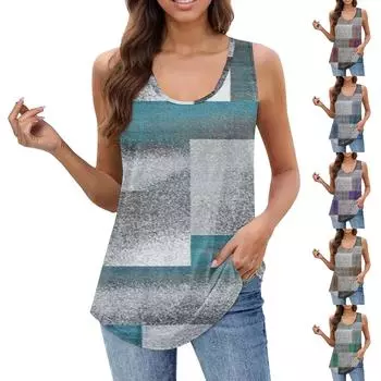 Женская майка для девочек, однотонный повседневный топ, топы на бретелях для женщин, свободные топы без рукавов, струящиеся L армия зеленый