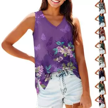 Женская майка для девочек, однотонный повседневный топ, топы на бретелях для женщин, свободные топы без рукавов, струящиеся L армия зеленый