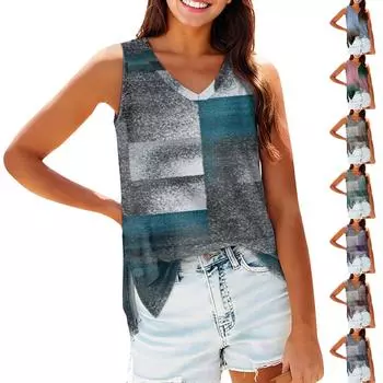 Женская майка для девочек, однотонный повседневный топ, топы на бретелях для женщин, свободные топы без рукавов, струящиеся L синий