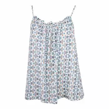 Женская майка на бретелях с цветочным принтом DEELUXE 74 S синий