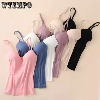 Женская майка на бретелях с накладкой на грудь, универсальный жилет без косточек, свободный бюстгальтер, жилет на подтяжках, женский, 1 шт. M белый