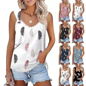 Женская майка, нарядные повседневные рубашки, летние свободные майки, милая модная одежда, блузки без рукавов L чёрный