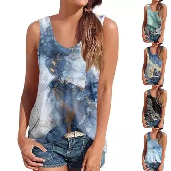 Женская майка, нарядные повседневные рубашки, летние свободные майки, милая модная одежда, блузки без рукавов XL чёрный