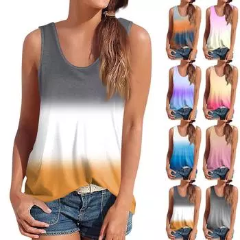 Женская майка, нарядные повседневные рубашки, летние свободные майки, милая модная одежда, блузки без рукавов XL