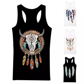 Женская майка, повседневная плиссированная блузка без рукавов с принтом, модная летняя блузка с v-образным вырезом M серый