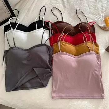 Женская майка с мягкой подкладкой для йоги, спортивная, тонкая, повседневная One Size