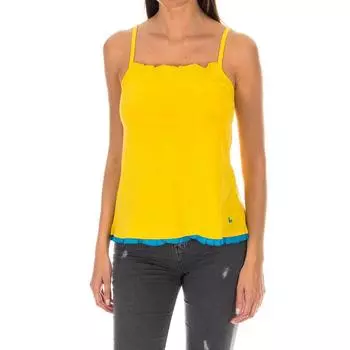 Женский топ на бретельках с оборками ADM0097 S фиолетовый