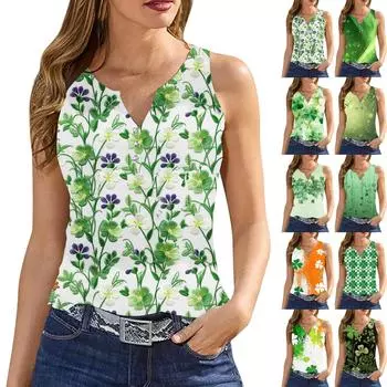 Женская майка с V-образным вырезом, однотонная, повседневная, струящаяся, летняя, без рукавов, с глубокими боковыми вырезами для женщин. Патрика XXL