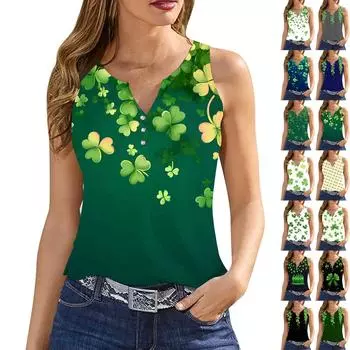 Женская майка с V-образным вырезом, однотонная, повседневная, струящаяся, летняя, без рукавов, с глубокими боковыми вырезами для женщин. Патрика XXL циан