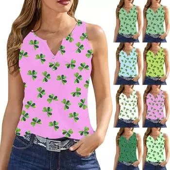 Женская майка с V-образным вырезом, однотонная, повседневная, струящаяся, летняя, без рукавов, с глубокими боковыми вырезами для женщин. Патрика S