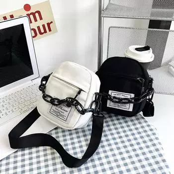 Женская маленькая холщовая сумка через плечо, вельветовая цепочка, дизайнерская сумка для девочки-подростка, сумка через плечо, симпатичная женская сумка-тоут белый