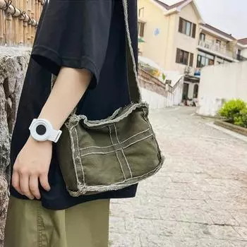 Женская маленькая холщовая сумка на плечо, женская маленькая сумка-мессенджер из плотной ткани, ретро винтажные сумки через плечо, милый кошелек на молнии для девочек
