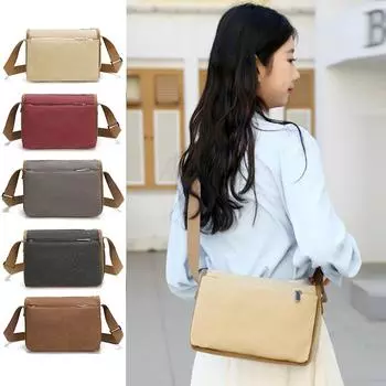 Женская маленькая холщовая сумка, сумка для поездок на работу, сумка-мессенджер, сумка через плечо серый