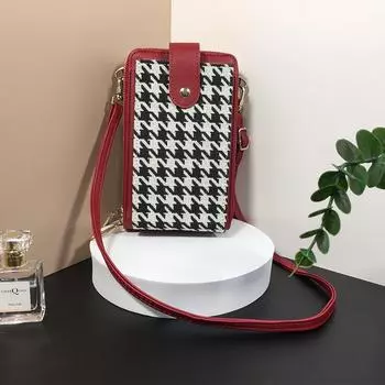 Женская маленькая квадратная сумка с рисунком «Тысяча птиц» и двойной молнией для мобильного телефона. Универсальные сумки через плечо. Мини-сумки через плечо.